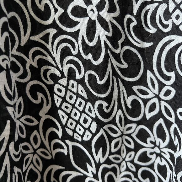 blue ginger Swim Cover Up Women XL Black Tunic V-Neck Lace Pineapple Hawaiian - Picture 5 of 12